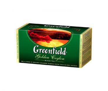 Доставка продуктів додому у Новомосковську Чорний чай Greenfield Golden Ceylon - Цейлон у пакетиках 25 шт