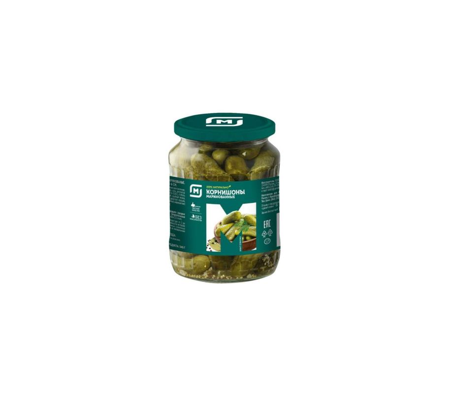 Огіркі корнішони 680 гр