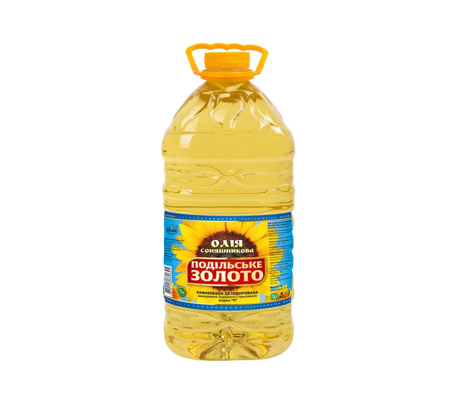 Подсолн. масло рафин Подольское золото 5 литров