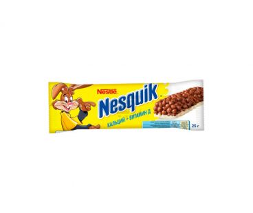 Шоколад и десерты Nesquik батончик с цельными злаками кальц+витам D 25г