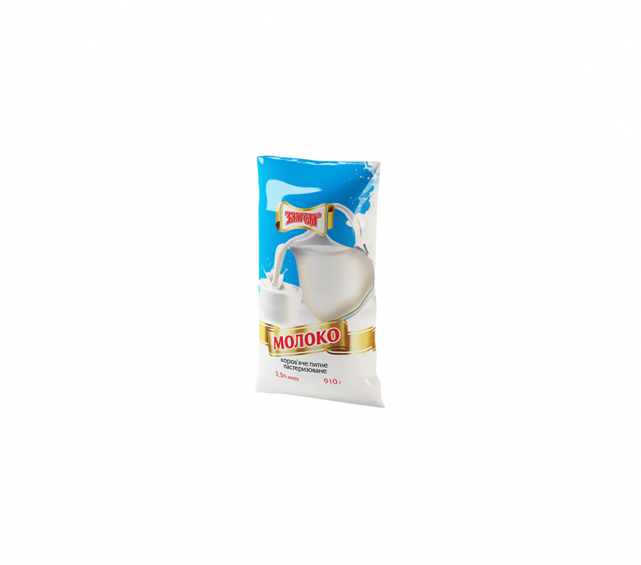 Злагода Молоко пастеризованное 2,5%, 910г