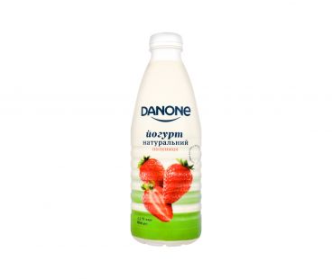  Danone йогурт натуральный клубника 1,5% 800г