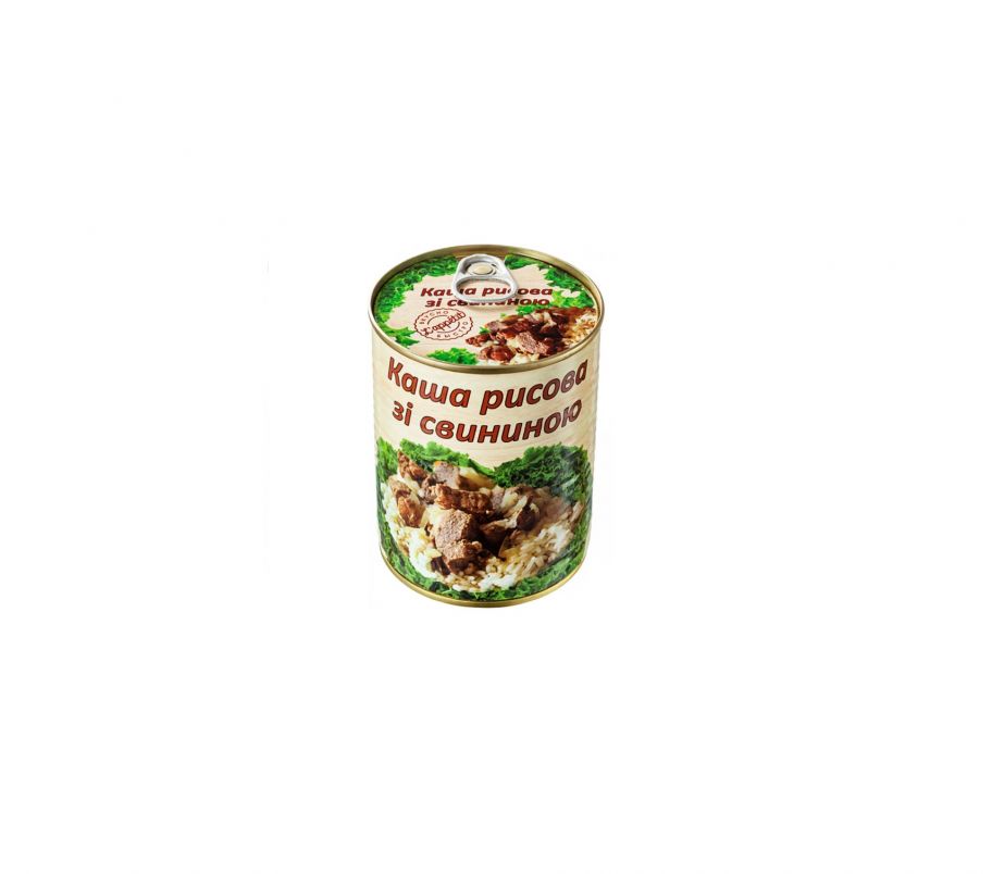 L'APPETIT Каша рисова  зі свининою 340г ж/б 