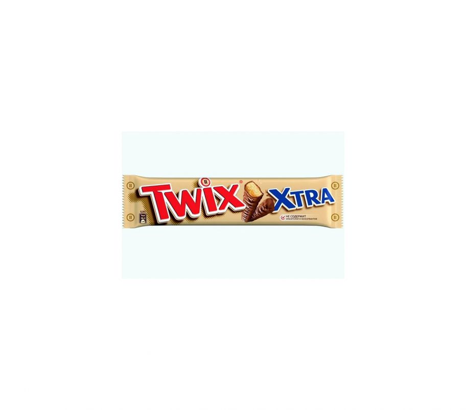 Twix Extra Батончик с песочным печеньем шоколадный 75г