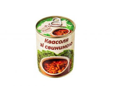 Доставка продуктів додому у Запоріжжі L'APPETIT Фасоль зі свининою 350г ж/б 