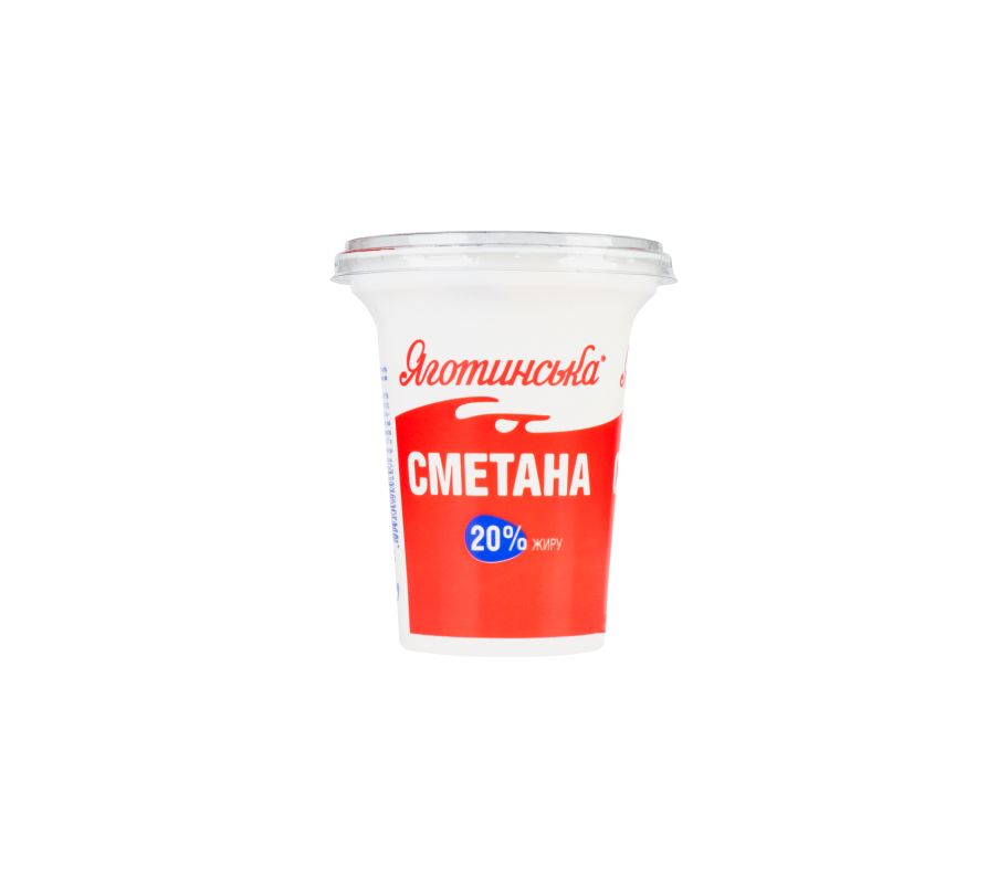 Яготинская сметана 20% стакан 300г