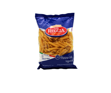 Макароны твердых сортов Pasta Reggia Изделия макаронные Пенне Дзити Ригате 0,5кг