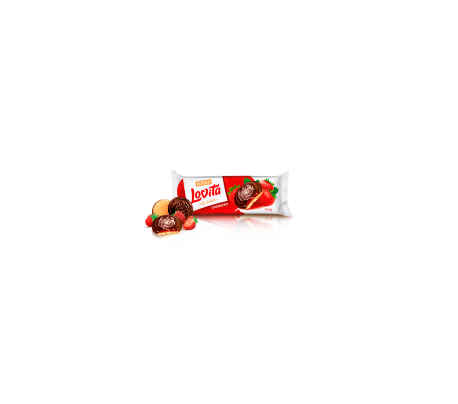  Roshen Lovita Jelly Cookies с начинкой зі смаком полуниці 135