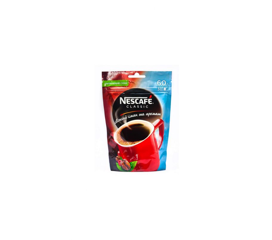 Кофе растворимый Nescafe classic пак 60 гр