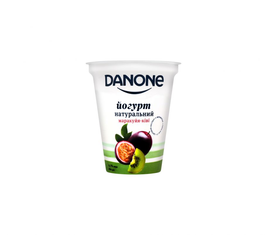 Danone йогурт натуральный маракуйя-киви 2,5% 260г