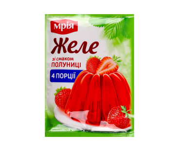 Пакетированные добавки Мрия Желе со вкусом клубники  78г