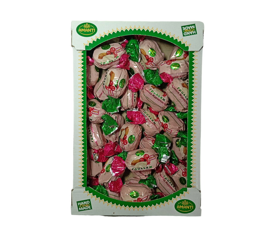 Манті Цукерка Грильяж з журавлиной    коробка 1 кг