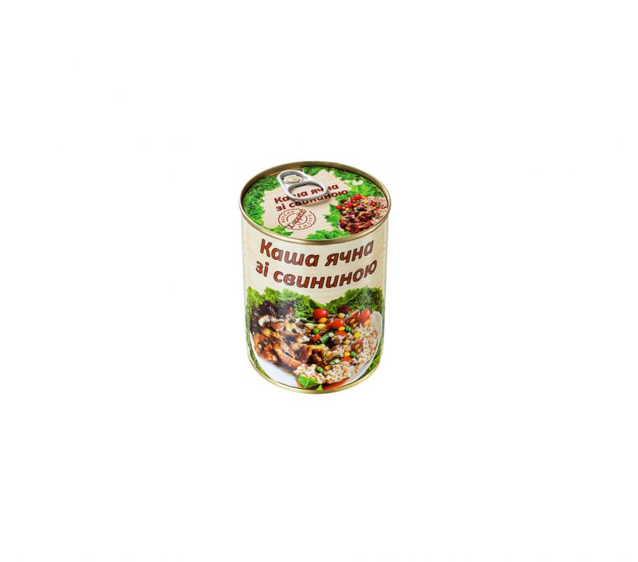 L'APPETIT Каша ячневая со свининой 340г ж/б 