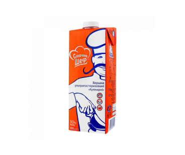 Молочные продукты Селянское сливки Смачно шеф 30% 1 л