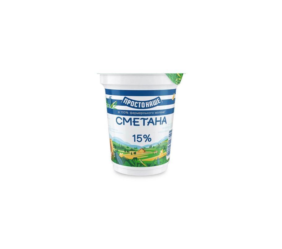 Простонаше сметана 15% стакан 300 г