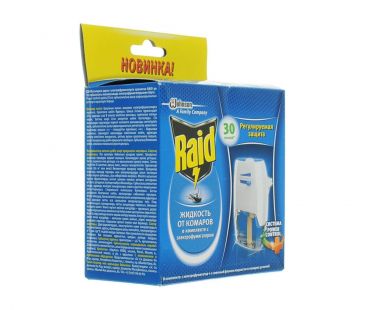Товары для уборки RAID Фумигатор + Жидкость от комаров 30 ночей