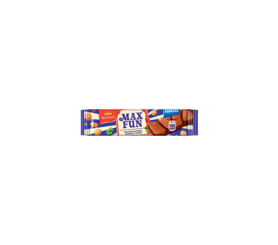 Корона шоколад Max fun мармелад-печенье-карам 38г